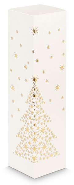 Sternenbaum Leinenstruktur PK Wein/Sekt 1er 90 x 90 x 355 mm stehend, VE 50 Stk.