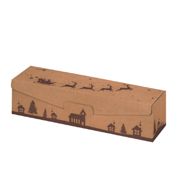 Natura Weihnachtsschlitten 1er Wein, Motivdruck 1er liegend,  380 x 95 x 90 mm, VE 50 Stk.
