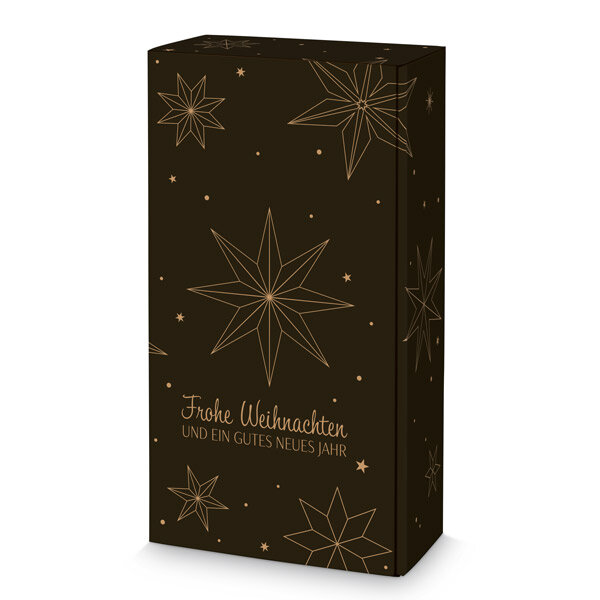 Natura Weihnachtssterne 2er Motivdruck inkl. Einlage, 2er 360 x 180 x 90 mm, VE 25 Stk.