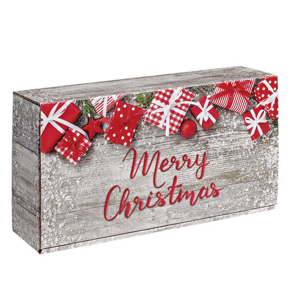 Merry Christmas 2er Wein/Sekt 360 x 192 x 95 mm, inkl. Einlage, VE 25 Stk.