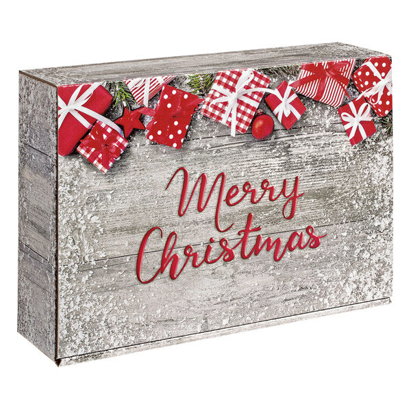 Merry Christmas 3er Wein/Sekt 360 x 250 x 95 mm, inkl. Einlage, VE 25 Stk.