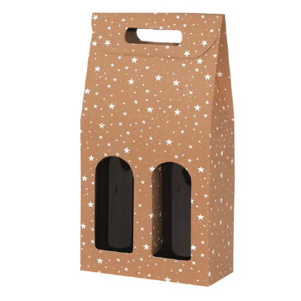 Natura Winternacht 2er Tragekarton natur, Motivdr. 175 x 95 x 340 mm, VE 30 Stk.